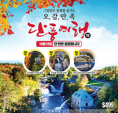 [푸른투어] 그림같은 풍광을 즐기는 오감만족 단풍투어 1박2일